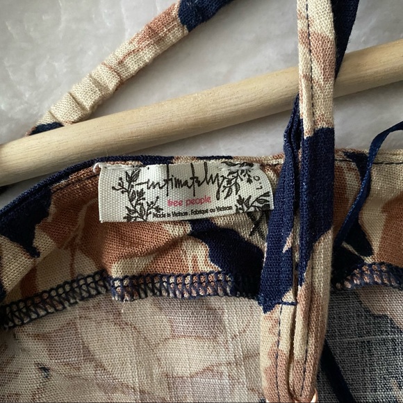 NWT Free People Floral Print Cut Out Back Bodycon Mini Dress - Picture 10 of 13